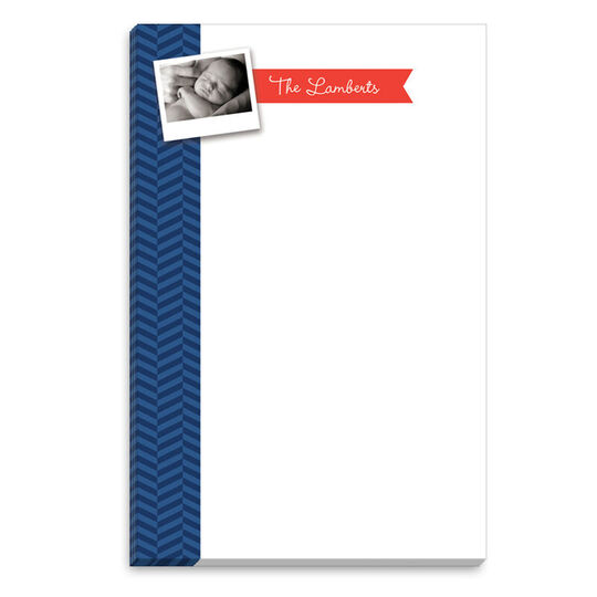 Navy Photo Up and Down Notepads